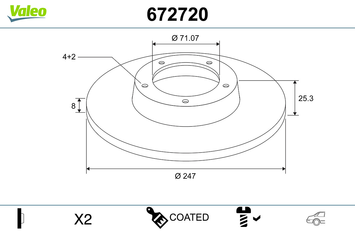 VALEO Féktárcsa, mind 672720_VALEO